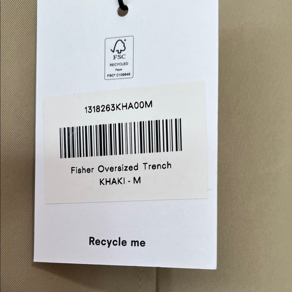 Reformation Olive-Tan Trench Coat with Button Front - Picture 5 of 10